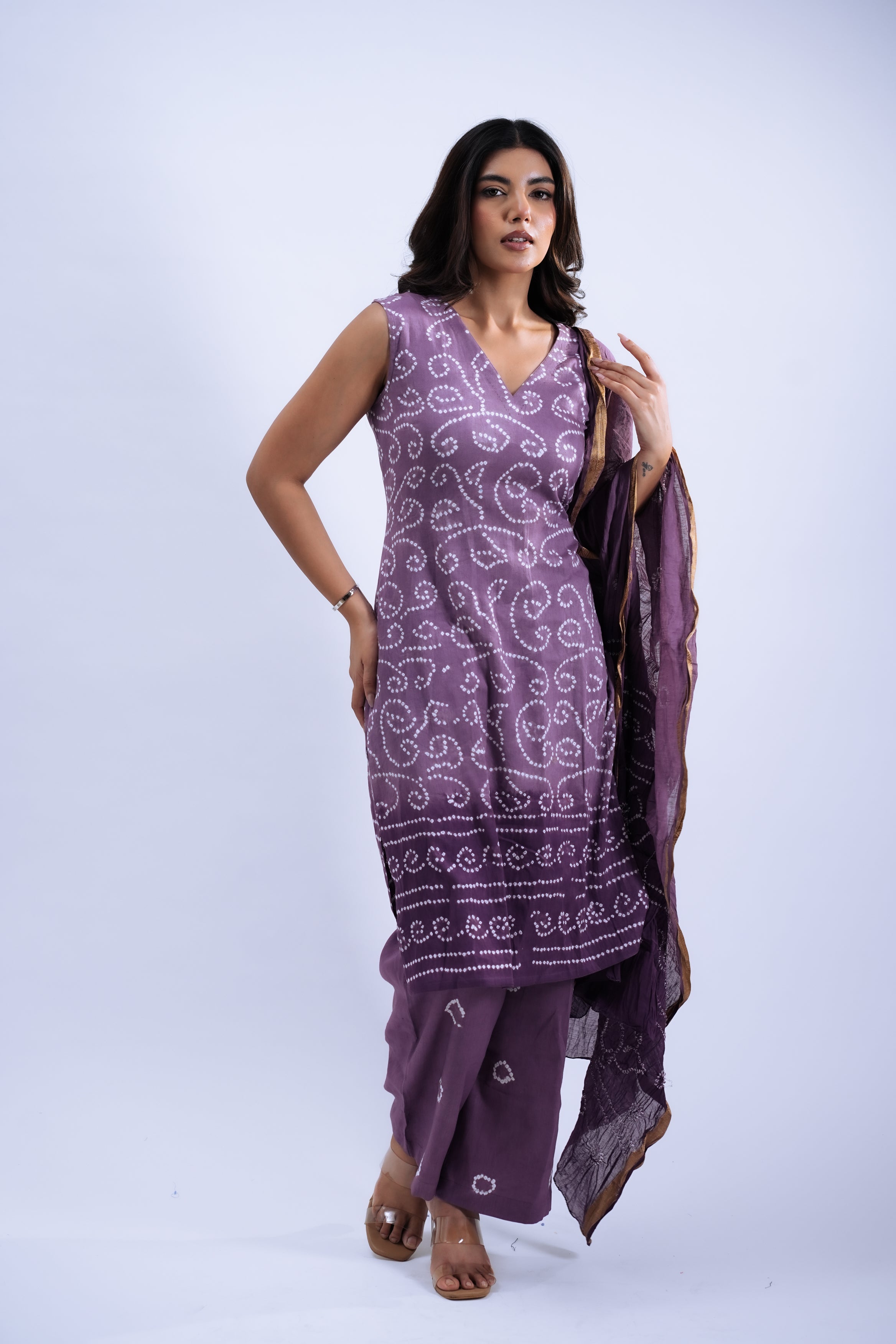 Mulberry Bandhani Ease Set