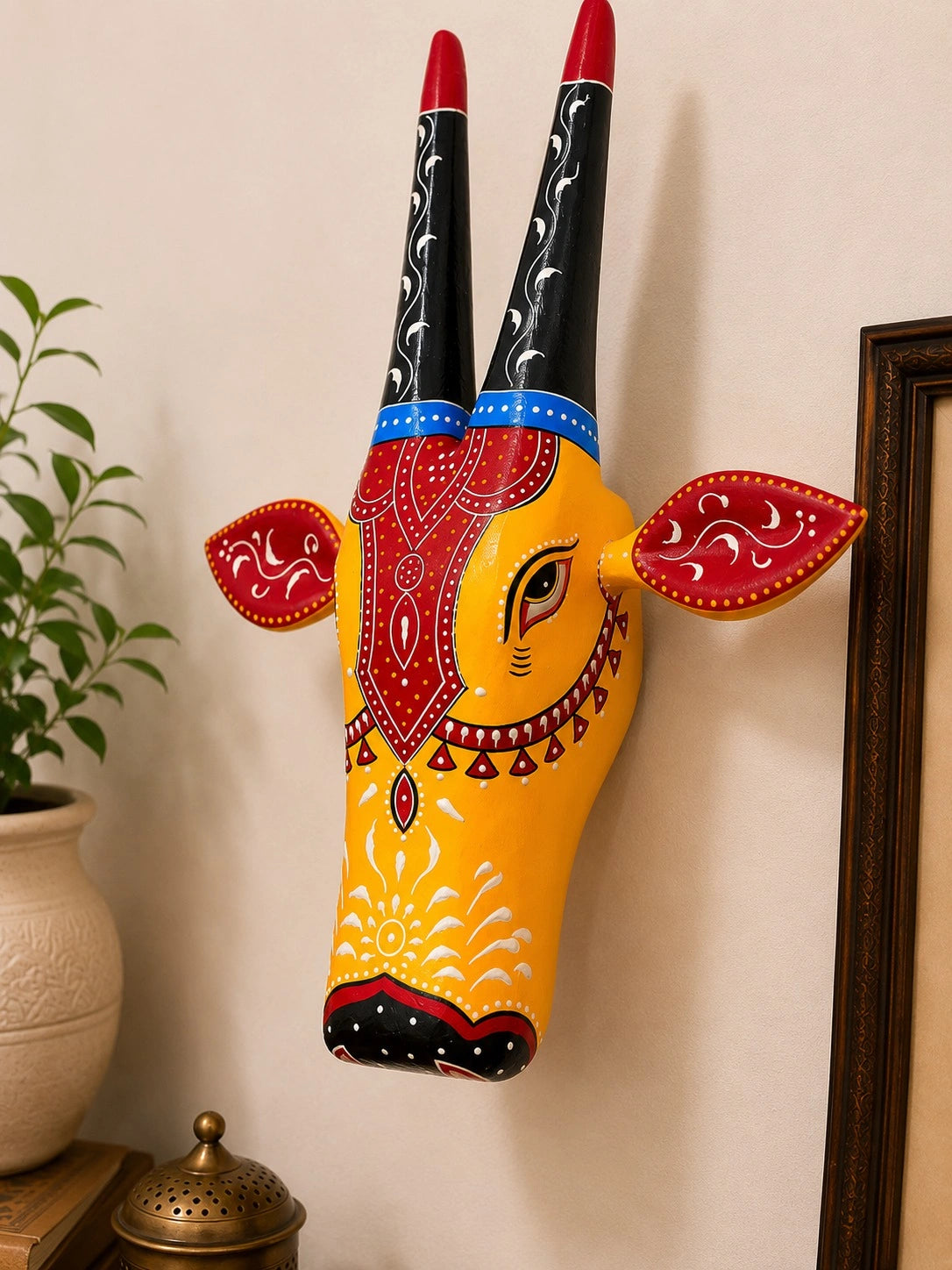 YELLOW SACRED COW WALL ART
