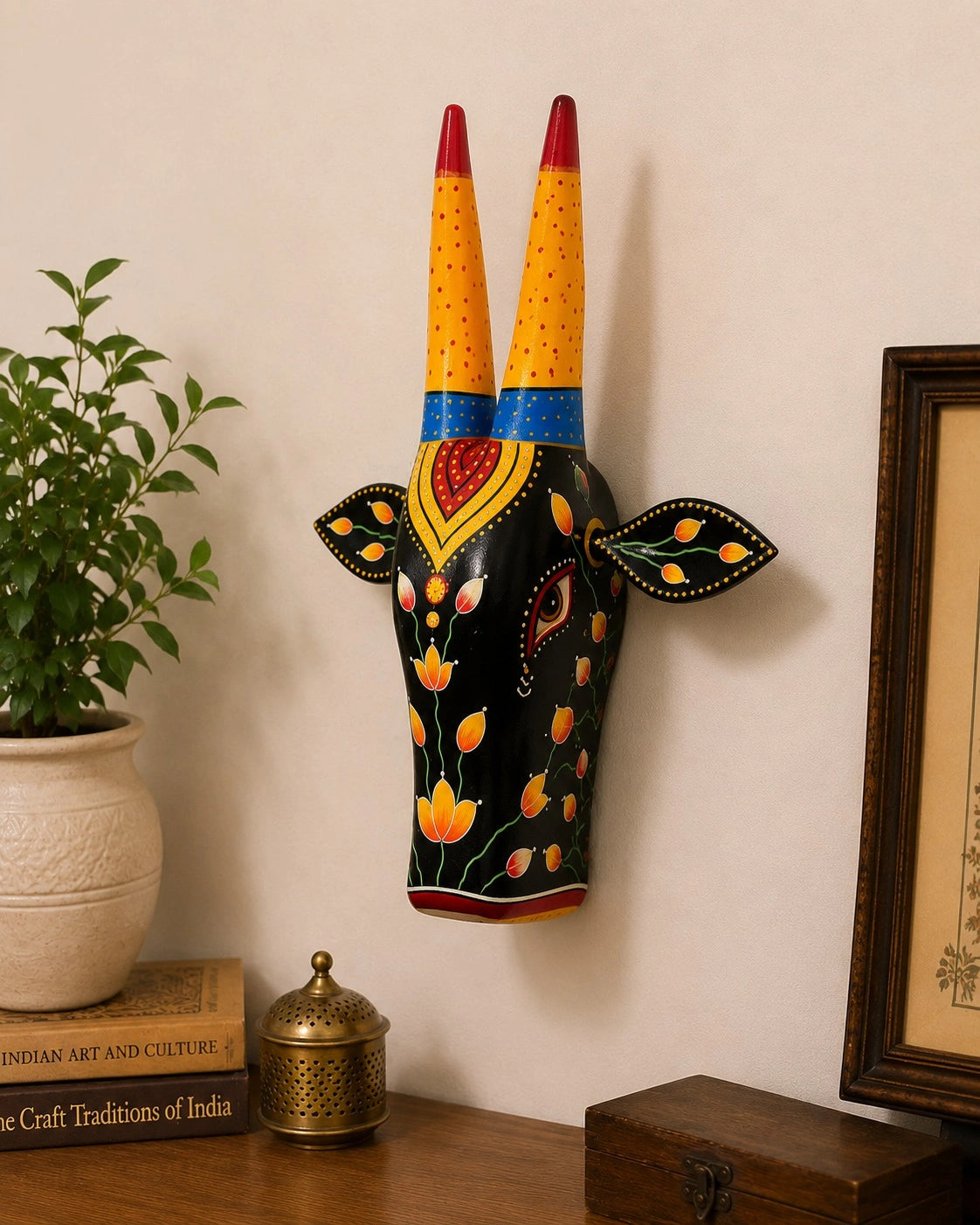BLACK SACRED COW WALL ART