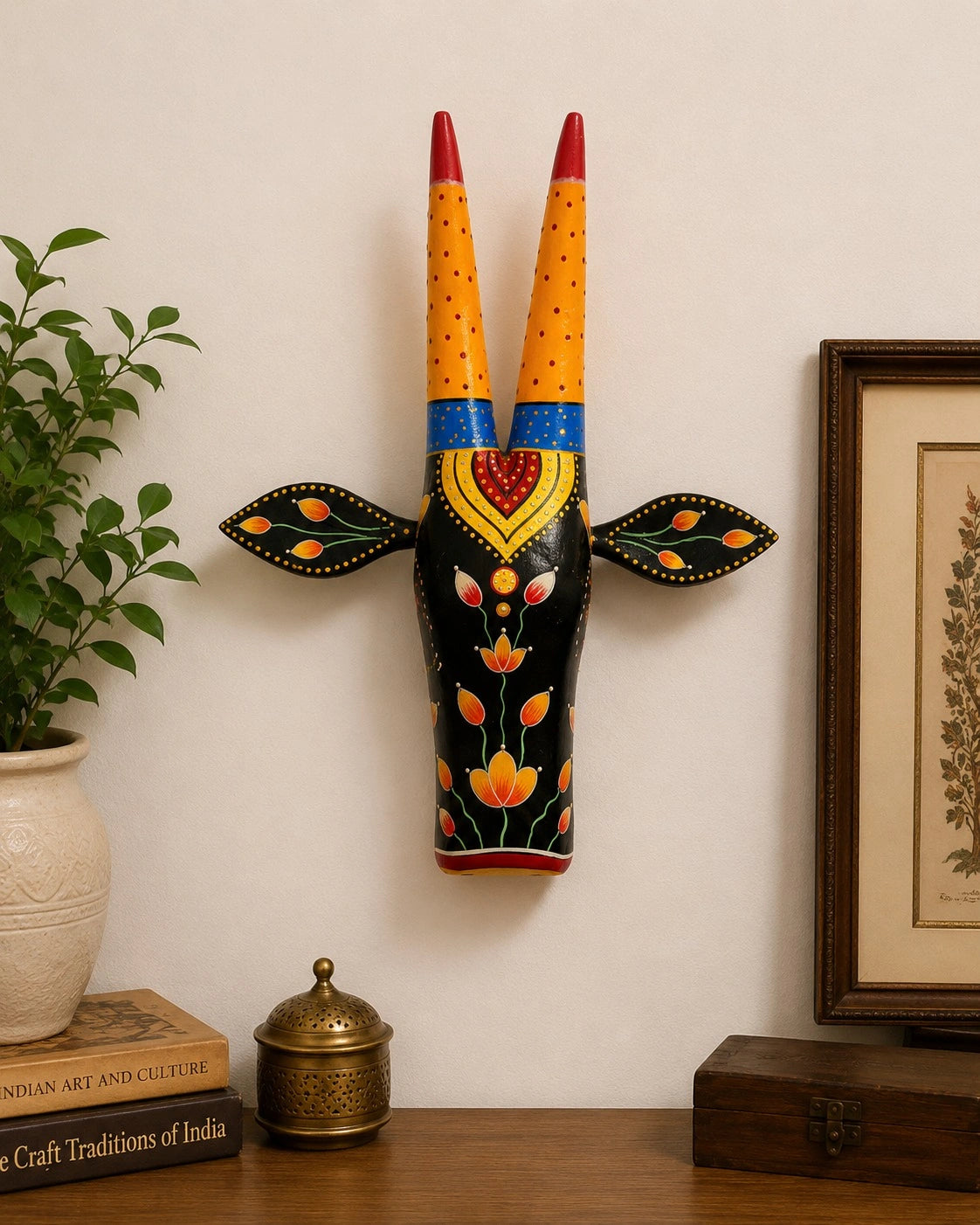 BLACK SACRED COW WALL ART