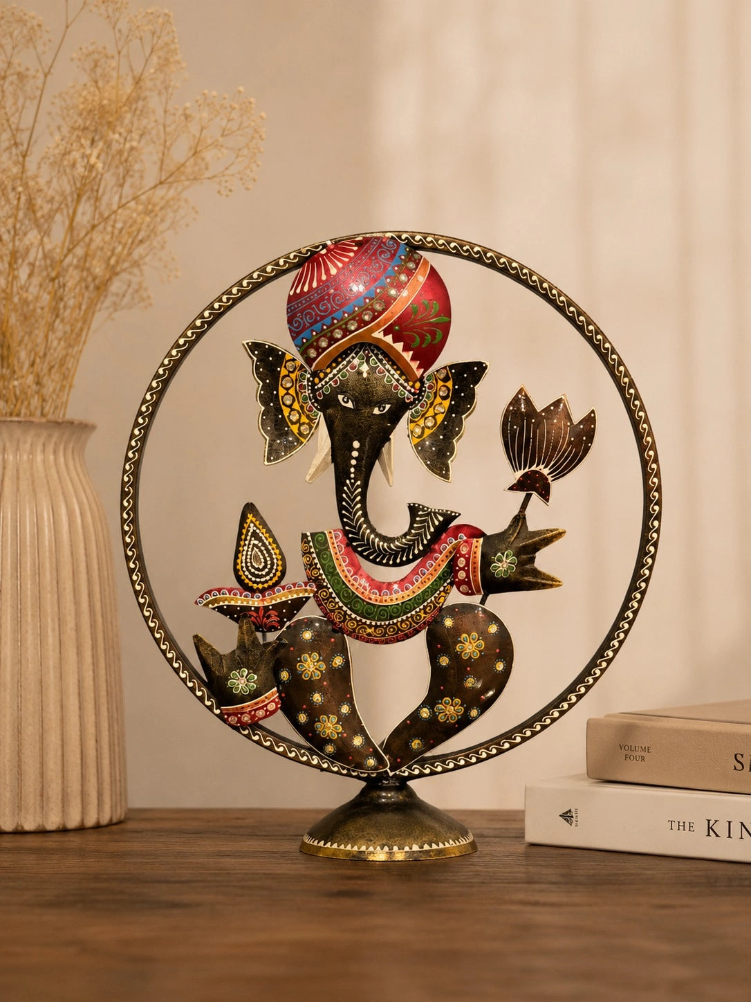 ROYAL GANESHA CIRCLE ART SCULPTURE
