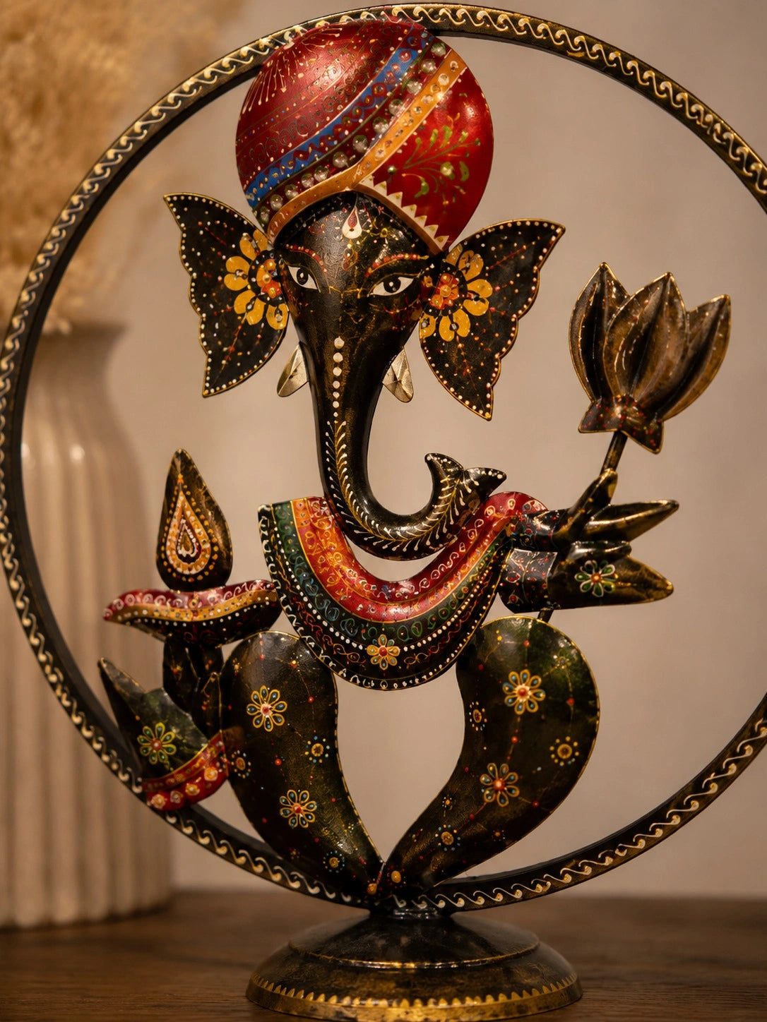 ROYAL GANESHA CIRCLE ART SCULPTURE