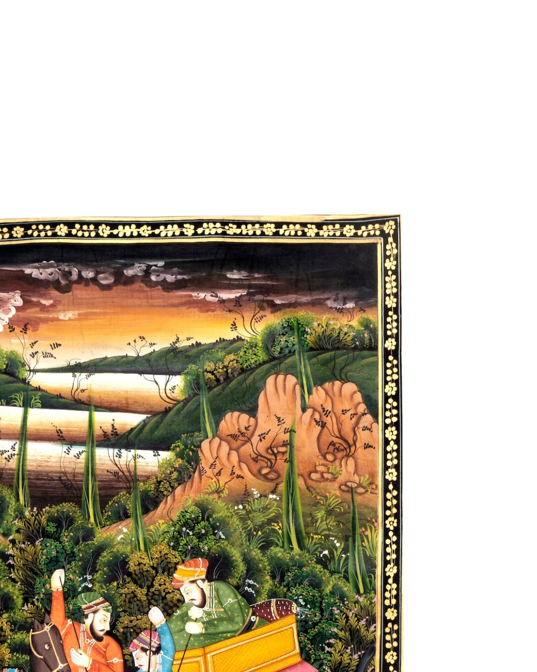 Royal Hunting Scene Traditional Indian Miniature Painting