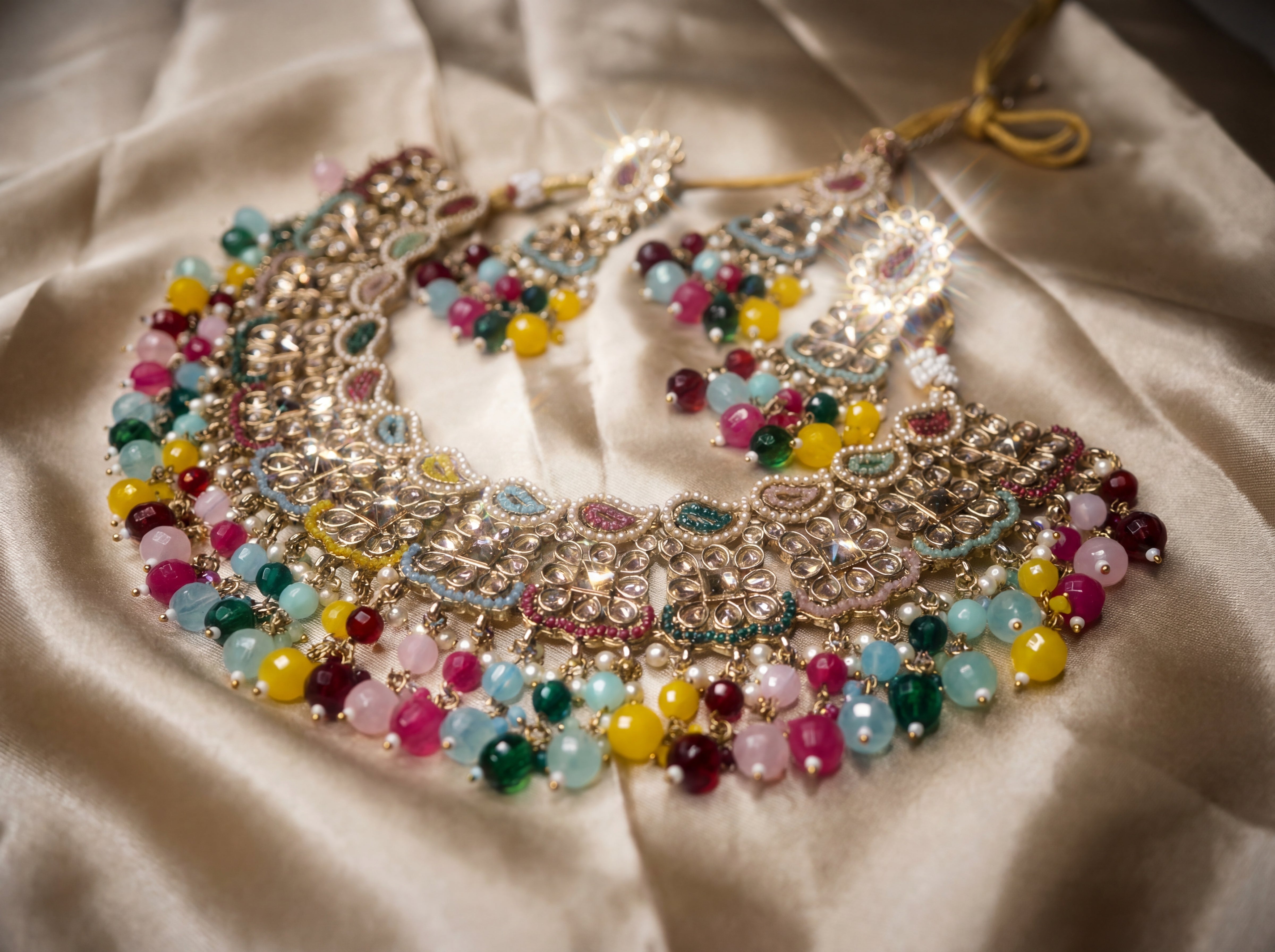 Multicolor Kundan Statement Necklace