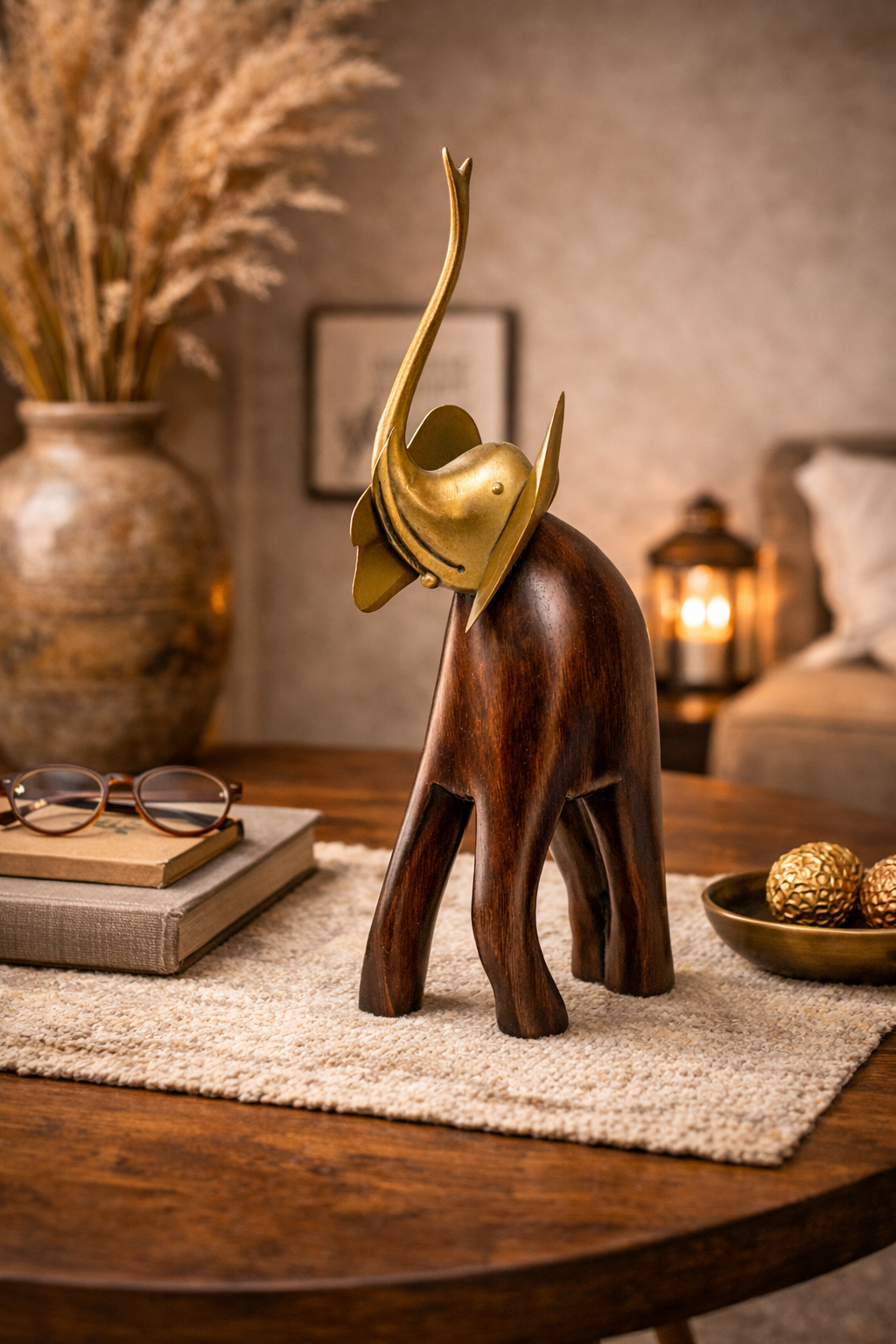 WOODEN & IRON ELEPHANT