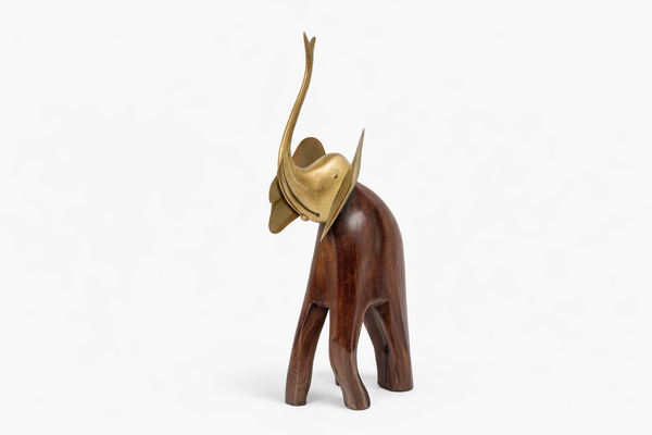 WOODEN & IRON ELEPHANT