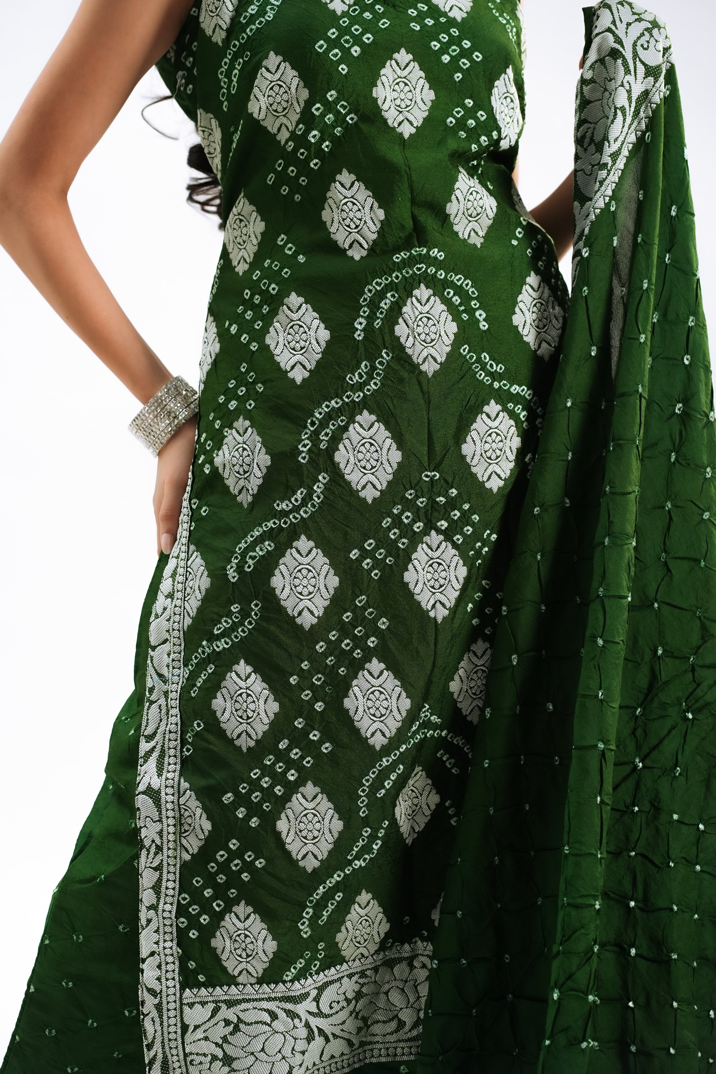 Emerald Bandhani Grace Set
