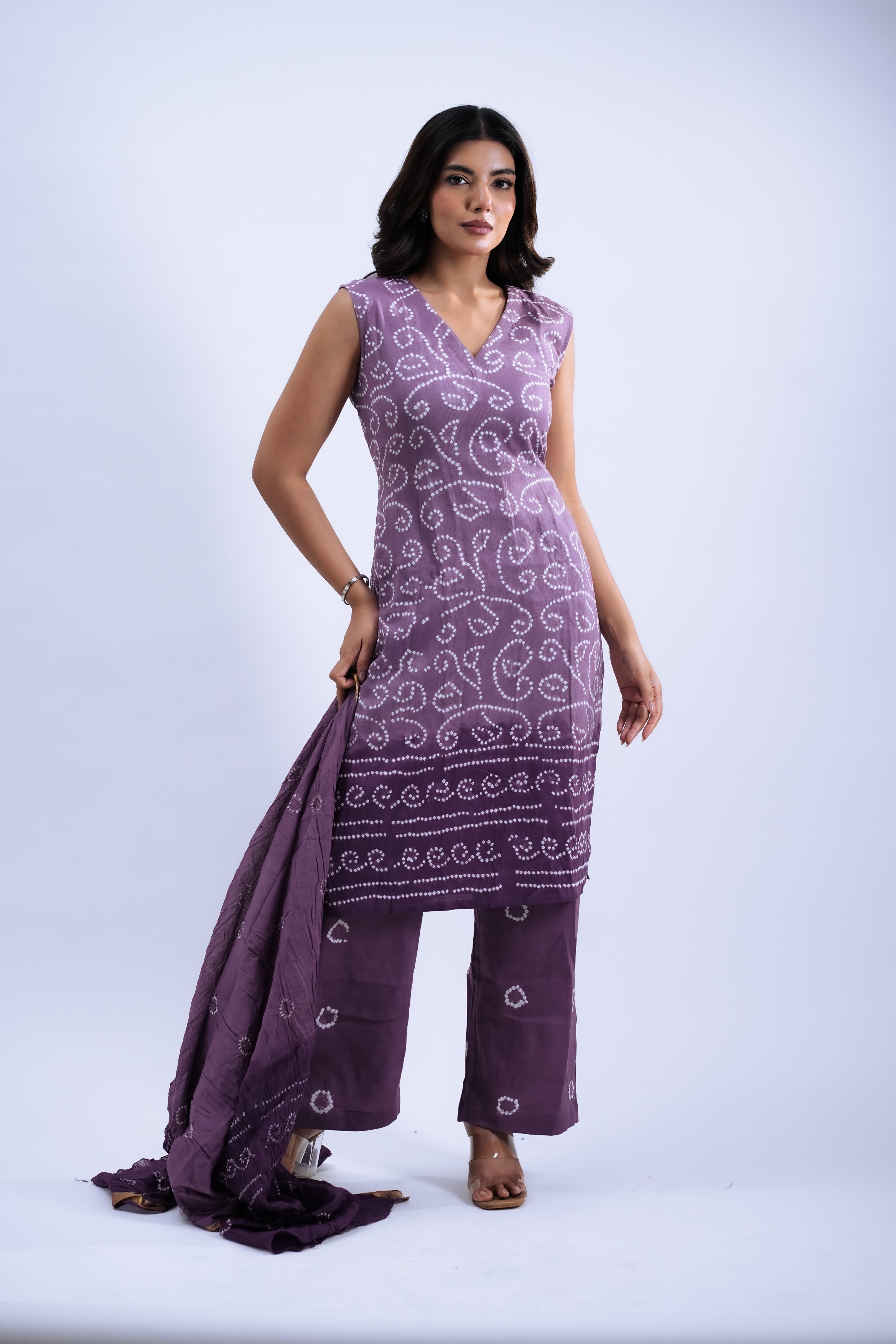 Mulberry Bandhani Ease Set