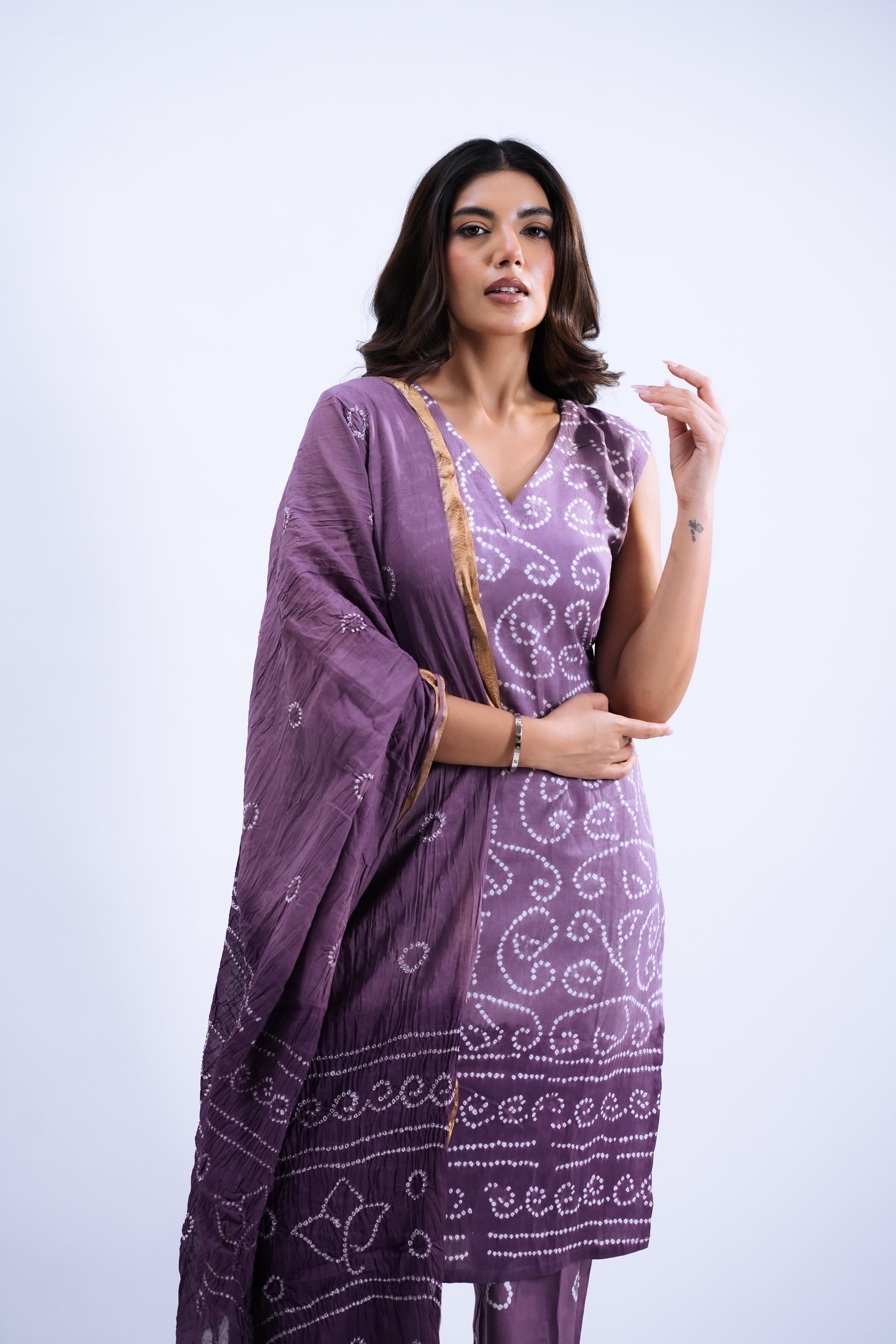Mulberry Bandhani Ease Set