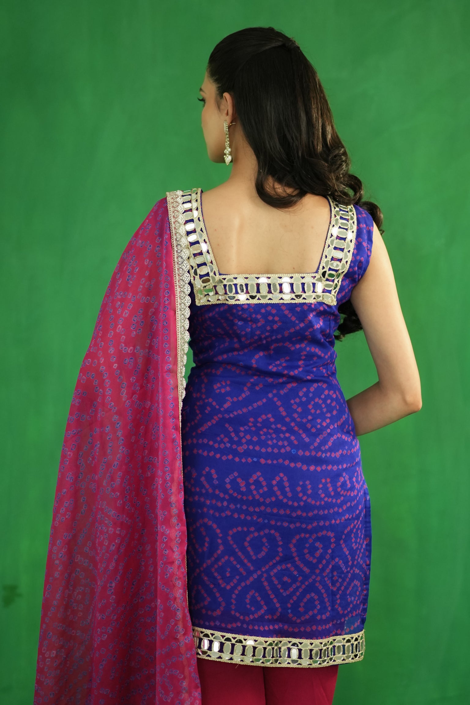 Bandhani Set in Pure Crepe Silk