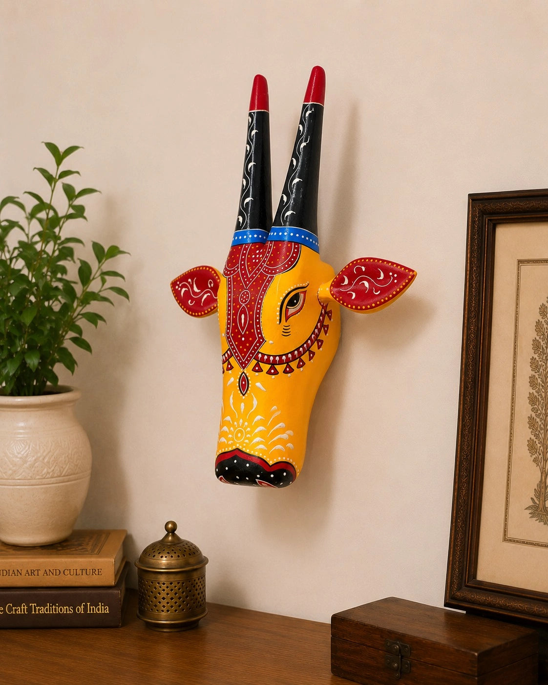 YELLOW SACRED COW WALL ART