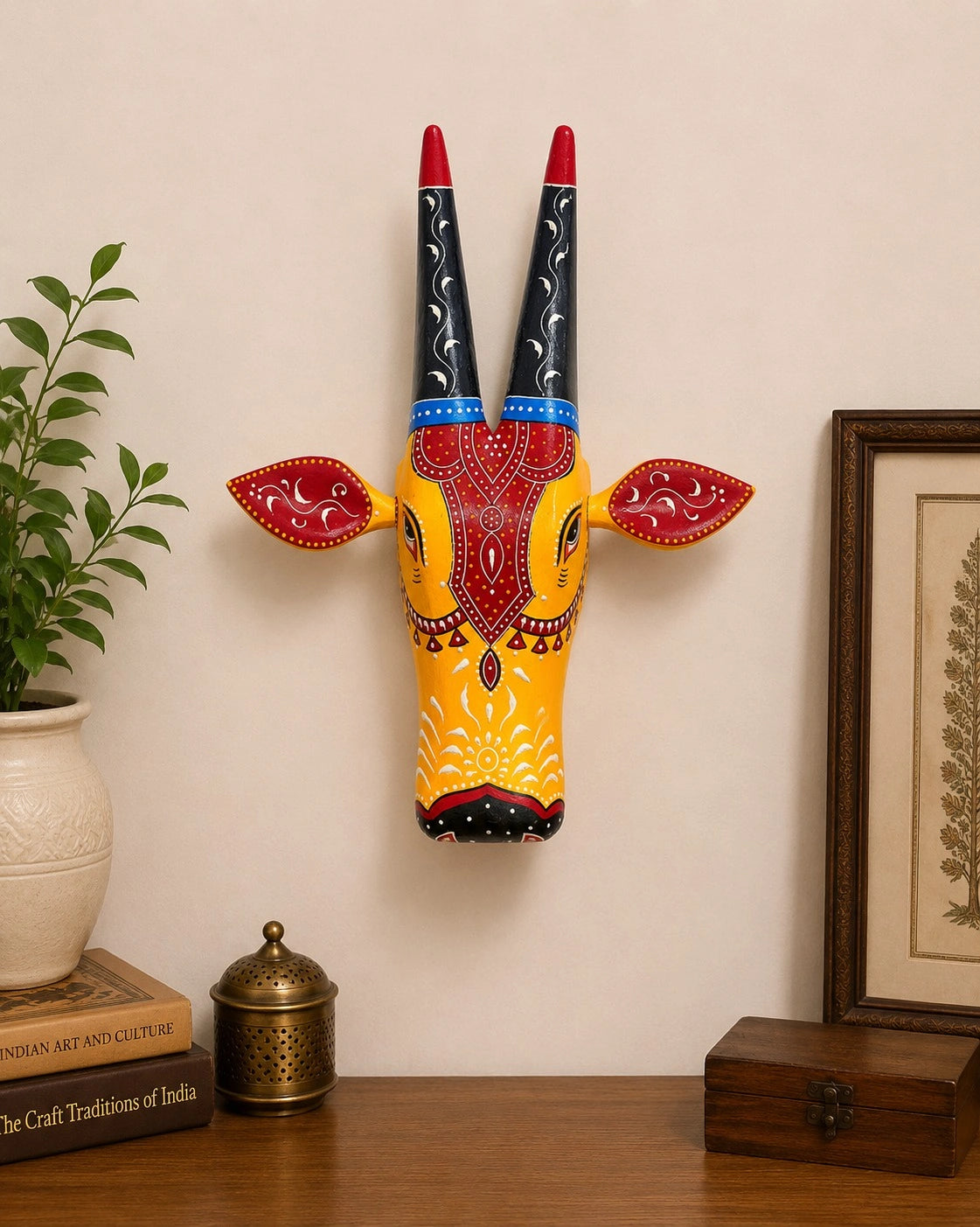 YELLOW SACRED COW WALL ART
