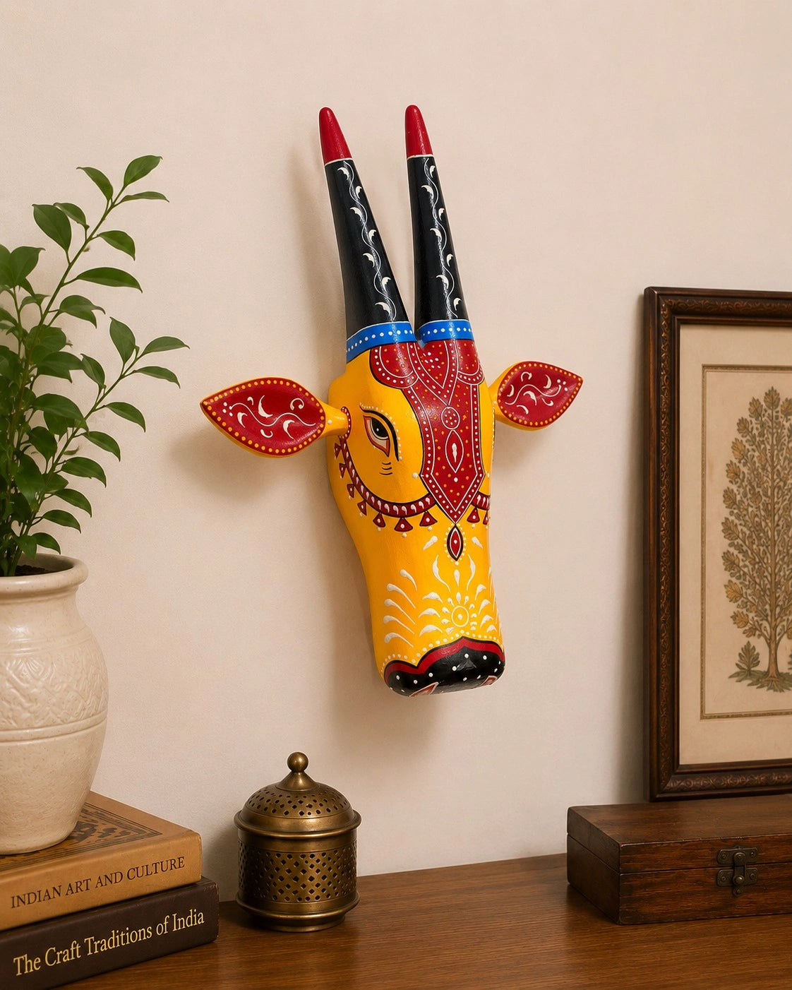 YELLOW SACRED COW WALL ART