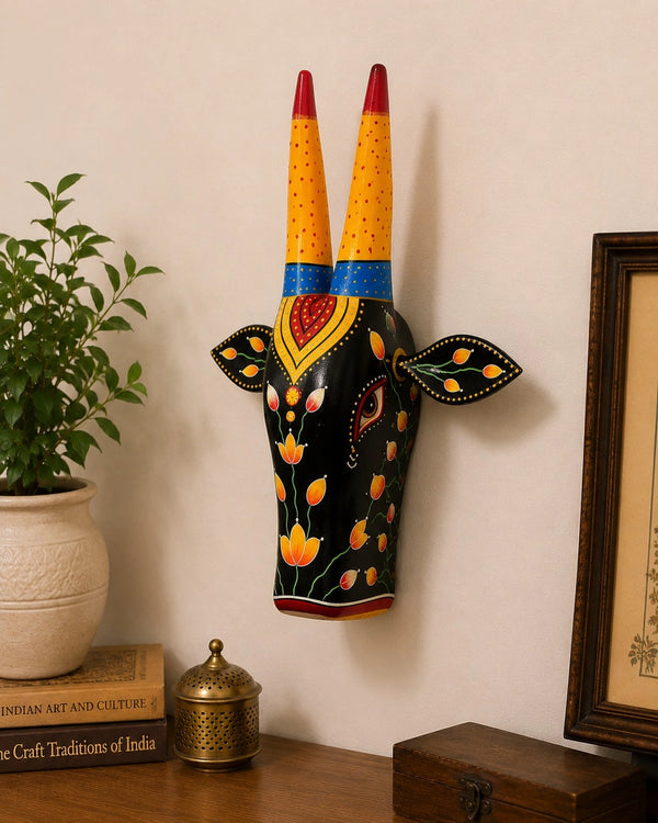 BLACK SACRED COW WALL ART