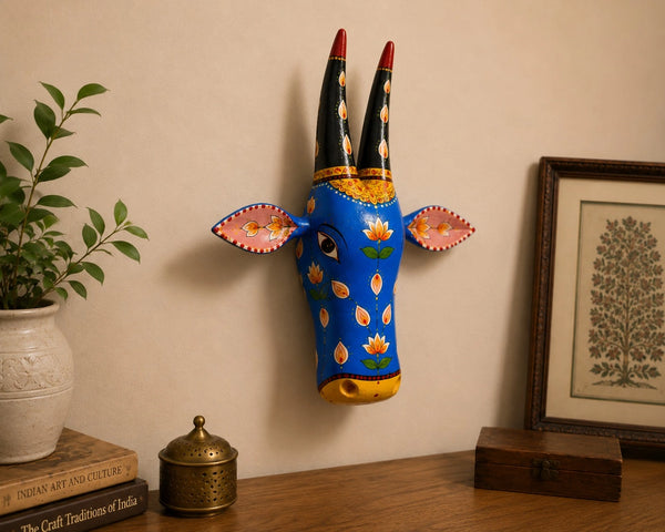 BLUE SACRED COW WALL ART